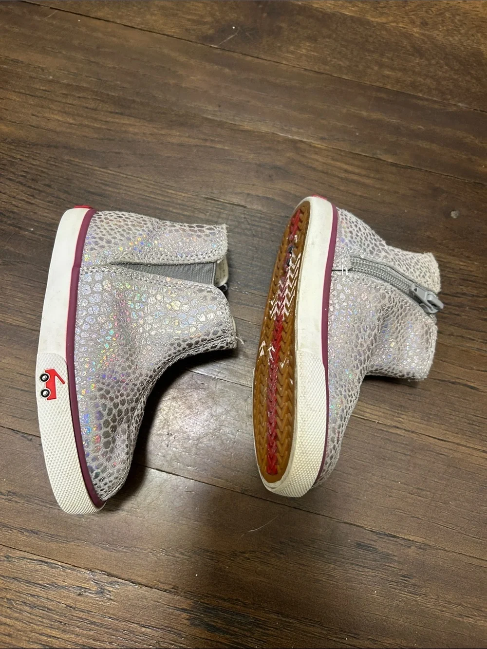 See Kai Run Kids Sparkle Zip Ankle Boots - Iridescent Pink size 7